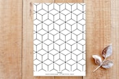 "Minimal Geo Holiday Card" - Stationery in Onyx by Luckybug Designs - Back of Card