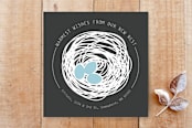 "New Nest Squared" - Stationery in Coal by Three Wings North - Front
