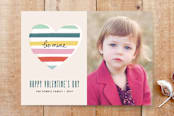 "Layered Heart Photo Card" - Stationery in Turquoise by Amber Barkley - Front