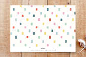 "Layered Heart Photo Card" - Stationery in Turquoise by Amber Barkley - Back of Card