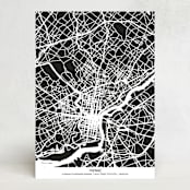 "Skyline Philadelphia Program" - Stationery in Magenta by Laura Condouris - Back of Card