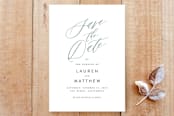 "Modish Script" - Stationery in Neutral Green by April Astudillo - Front