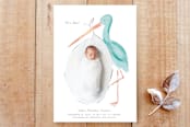 "He’s Here!" - Stationery in Sea Blue by Michele Norris - Front