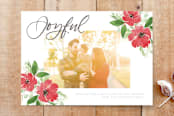 "Joyful Holiday Card" - Stationery in Christmas Red by Amanda Houston - Front