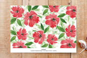 "Joyful Holiday Card" - Stationery in Christmas Red by Amanda Houston - Back of Card