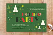 "Modern Holiday Party" - Stationery in Spruce by Nicole Winn - Front