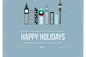 "Winter Cityscapes " - Stationery in Powder Blue by Angelene - Close-Up