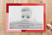 "Color Blotched" - Stationery in Raspberry by Christie Garcia - Front
