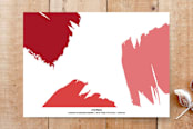 "Color Blotched" - Stationery in Raspberry by Christie Garcia - Back of Card