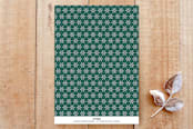"Snowflake Flourish Frame Holiday Photo Card" - Stationery in Teal by Amber Barkley - Back of Card