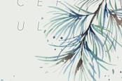 "Winter Pine Needles" - Stationery in Winter Pine by Shannon Chen of Four Wet Feet Studio - Close-Up