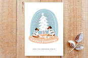"Doggy Holiday" - Stationery in Frosty Blue by Jan Shepherd - Front