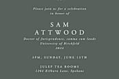 "Juris Doctor Law Scales and Laurel Wreath Square Invitation" - Stationery in Sage by itsjensworld - Close-Up