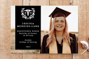 "Registered Nurse Laurel Wreath Photo Announcement" - Stationery in Noir by itsjensworld - Front