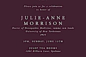 "Doctor of Osteopathic Medicine Square Graduation Invitation" - Stationery in Rich Burgundy by itsjensworld - Close-Up