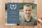 "Medical School Graduation Photo Announcement" - Stationery in Blue Smoke by itsjensworld - Front