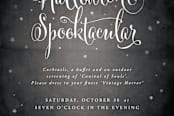 "Vintage Halloween Spooktacular Party Invitation" - Stationery in Noir by itsjensworld - Close-Up