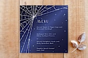 "Square Sparkling Spiderweb Menu" - Stationery in Midnight by itsjensworld - Front