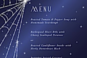 "Square Sparkling Spiderweb Menu" - Stationery in Midnight by itsjensworld - Close-Up