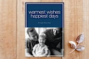 "Happiest Days" - Stationery in Navy by Skipper Designs - Front