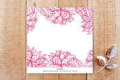 "Paper Cut Red Egg" - Stationery in Rose by Salina Mack - Back of Card