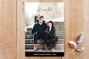 "All Our Love Script Valentine's Day Photo Card" - Stationery in Onyx by Amber Barkley - Front
