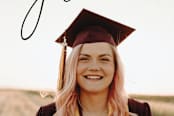 "Elegant Script Overlay Graduation Photo Announcement" - Stationery in Black by itsjensworld - Close-Up