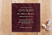 "Marbled Engagement Party Invitation" - Stationery in Ruby by Amber Barkley - Front