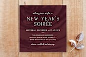 "Marbled New Year's Eve Party Invitation" - Stationery in Ruby by Amber Barkley - Front