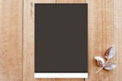 "Minimal Soft Script" - Stationery in Charcoal by Gina Giselle - Back of Card