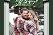 "Painted Arch Holiday Photo Card" - Stationery in Pine by Amber Barkley - Close-Up