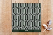 "Painted Arch Holiday Party Invitation" - Stationery in Pine by Amber Barkley - Back of Card