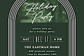 "Painted Arch Holiday Party Invitation" - Stationery in Pine by Amber Barkley - Close-Up