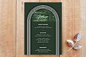 "Painted Arch Holiday Party Menu Card" - Stationery in Pine by Amber Barkley - Front