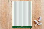 "Metro Map Work From Home" - Stationery in wintergreen by Deborah Chou - Back of Card