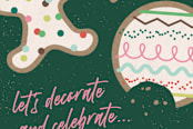 "Decorate + Celebrate Cookie Decorating Party Invitation" - Stationery in Pine by Amber Barkley - Close-Up
