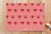 "Geo Love 4-Photo Valentine's Day Card" - Stationery in Guava by Amber Barkley - Back of Card