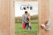 "Geo Love Overlay Photo Card" - Stationery in Onyx by Amber Barkley - Front