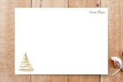 "batello" - Stationery in sand by Lisa Travis - Front