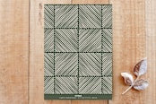 "Herringbone Frame Wedding Menu Card" - Stationery in Sage by Amber Barkley - Back of Card