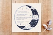 "Give You the Moon Wedding Invitation" - Stationery in Sky by Amber Barkley - Front