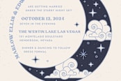 "Give You the Moon Wedding Invitation" - Stationery in Sky by Amber Barkley - Close-Up