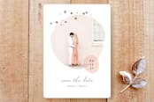 "Sprinkling Dots" - Stationery in Coral by Christie Garcia - Front