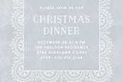 "Winter Scallops Christmas Dinner Invitation" - Stationery in Sky by Amber Barkley - Close-Up