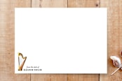 "Arpa" - Stationery in chestnut brown by Lisa Travis - Front