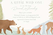 "Forest Baby Shower" - Stationery in Seafoam by Sabrin Deirani - Close-Up