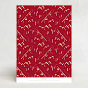 "'Tis the Ski-son" - Stationery in Scarlet by Kelsey Mucci - Back of Card