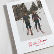 "'Tis the Ski-son" - Stationery in Scarlet by Kelsey Mucci - Close-Up
