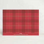 "Plaid Joyful Statement Multi-Photo Holiday Card" - Stationery in Winter Berry by Ashley Bird - Back of Card
