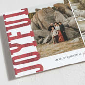 "Plaid Joyful Statement Multi-Photo Holiday Card" - Stationery in Winter Berry by Ashley Bird - Close-Up